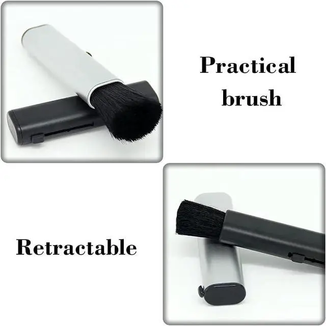 Alt view image 5 of 7 - 2 Pcs Retractable Keyboard Cleaning Brush Computer Cleaning Tool Dust Removal Brush for Desktop Table
