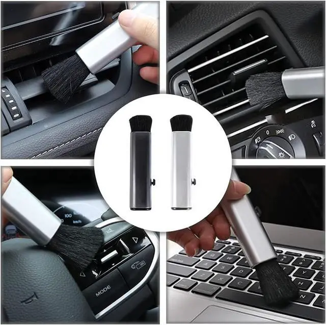 Alt view image 7 of 7 - 2 Pcs Retractable Keyboard Cleaning Brush Computer Cleaning Tool Dust Removal Brush for Desktop Table