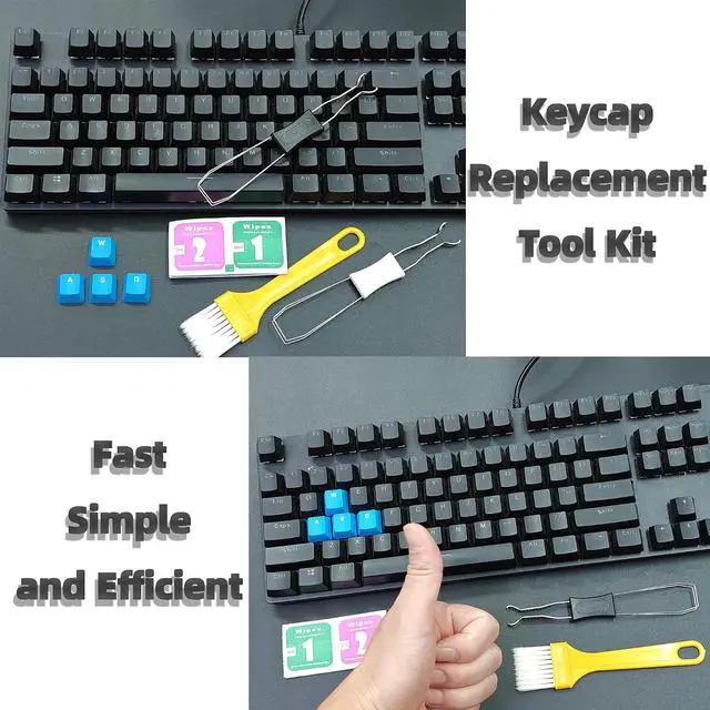 Alt view image 6 of 6 - 2-in-1 Mechanical Keyboard Keycap Puller and Switch Puller Tool, Stainless Steel Key Remover Extractor for Cherry MX, Alps, Topre Switches - Professional Mechanical Keyboards Tool Kit