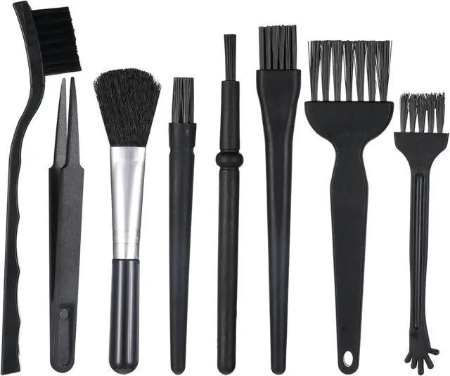 Main image of 8 PCS Keyboard Brush for Pc Electronic Cleaning Brushes Computer Cleaning Kit for Laptop Keyboard Camera Computer (Black)