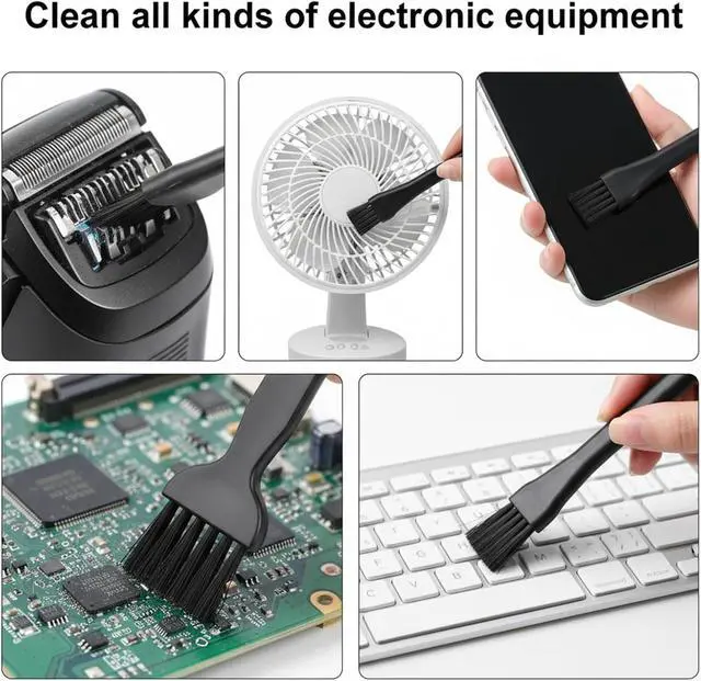Alt view image 5 of 7 - 8 PCS Keyboard Brush for Pc Electronic Cleaning Brushes Computer Cleaning Kit for Laptop Keyboard Camera Computer (Black)