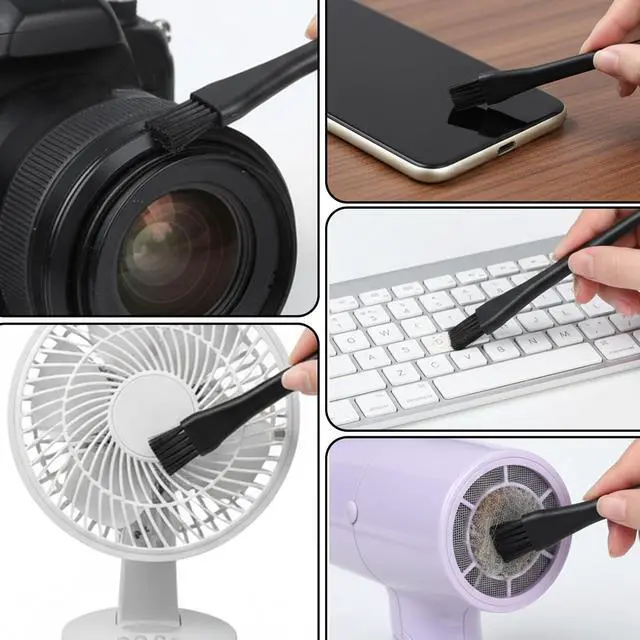 Alt view image 7 of 7 - 8 PCS Keyboard Brush for Pc Electronic Cleaning Brushes Computer Cleaning Kit for Laptop Keyboard Camera Computer (Black)