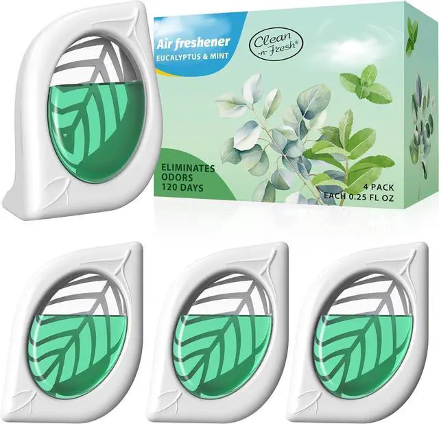 Main image of Air Freshener for Home, 4 Pack, Eucalyptus & Mint, Odor Eliminator for Small Area Closets Bathroom Pets Strong Odor, Up to 120 Days