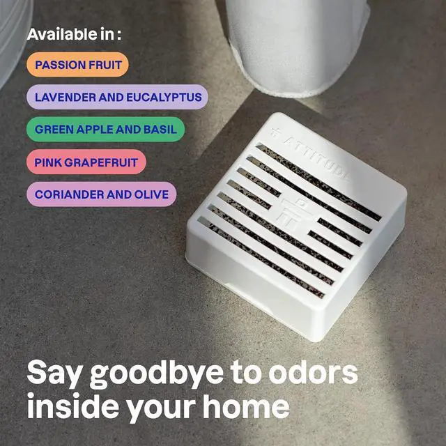 Alt view image 2 of 7 - ATTITUDE Odor Eliminator with Activated Carbon, Plant-Based Air Purifier, Vegan, Lavender & Eucalyptus Scent, 8 Ounces