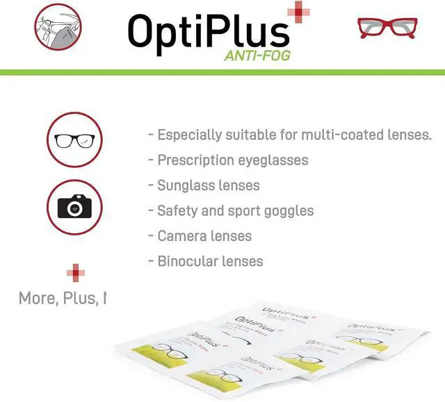 Alt view image 5 of 7 - OptiPlus Anti Fog Lens Wipes l Pre-Moistened l Cleaning Wipes for Glasses, Laptops Screens, Smart Phones, Optical Lens, Goggles, Watch Screen and More l Defogging, Quick-Dry & Scratch-Free l 60 Count