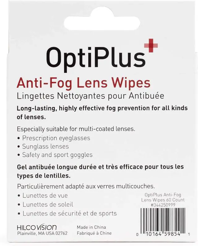 Alt view image 3 of 7 - OptiPlus Anti Fog Lens Wipes l Pre-Moistened l Cleaning Wipes for Glasses, Laptops Screens, Smart Phones, Optical Lens, Goggles, Watch Screen and More l Defogging, Quick-Dry & Scratch-Free l 60 Count