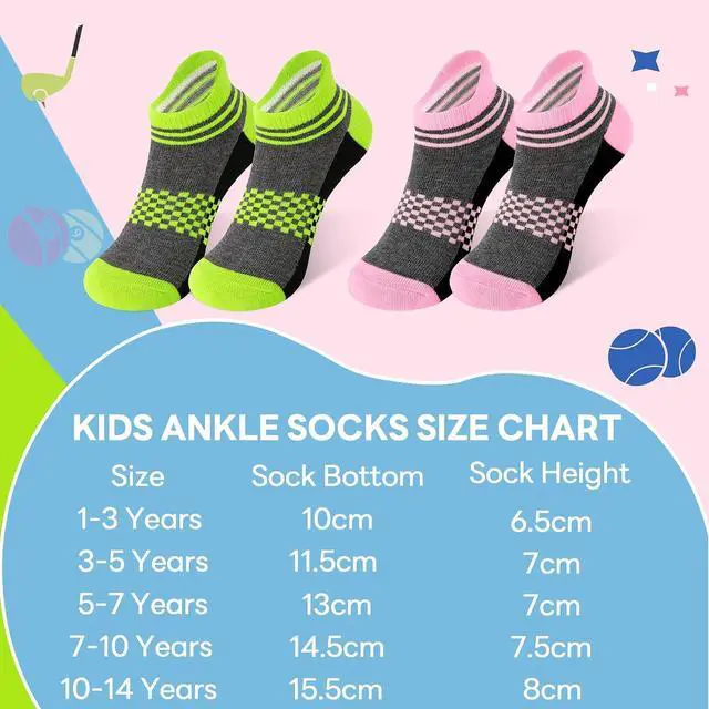 Alt view image 7 of 7 - ZERULETS Kids Socks 12 Pairs Boys Ankle Low Cut Athletic Socks 1-14 Years | Half Cushion, Arch Support, Heel Tab, Soft Short Socks, Breathable