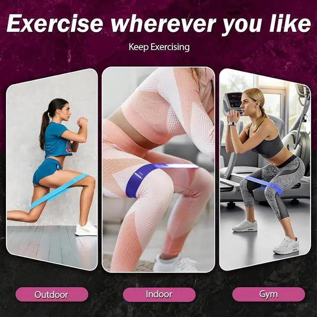 Alt view image 3 of 6 - Resistance Bands for Working Out, 5 Levels Exercise Bands Set | Stretch Bands for Exercise for Women&Men, Workout Bands for Fitness, Yoga, Pilates, Physical Therapy
