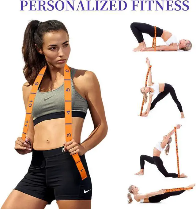 Alt view image 2 of 7 - Elastic Yoga Stretching Strap with Loops, CEILIWEN Stretch Straps for Physical Therapy, Pilates Stretch Band, Elastic Exercise Bands, Leg Stretching Strap, Stretch Resistance Bands for Exercise