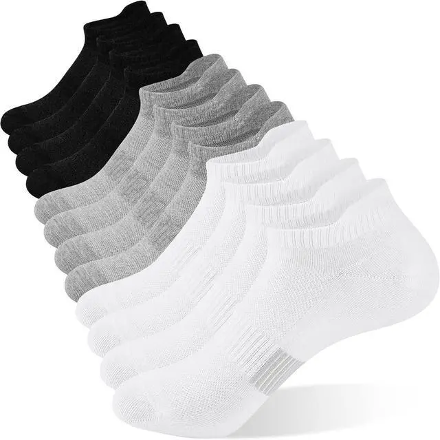 Main image of 6 Pairs Ankle Socks for Women Athletic Running Socks with Tab 6-11 | Soft Cotton, Women Low Cut Tennis Sports Socks, Short Yoga Pilates Workout Sneaker Socks, Lightweight, Size 6-9 9-11
