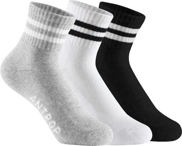 Main image of Antrop WoMen Quarter Crew Cotton Heel Tab Athletic Running Cushion Socks