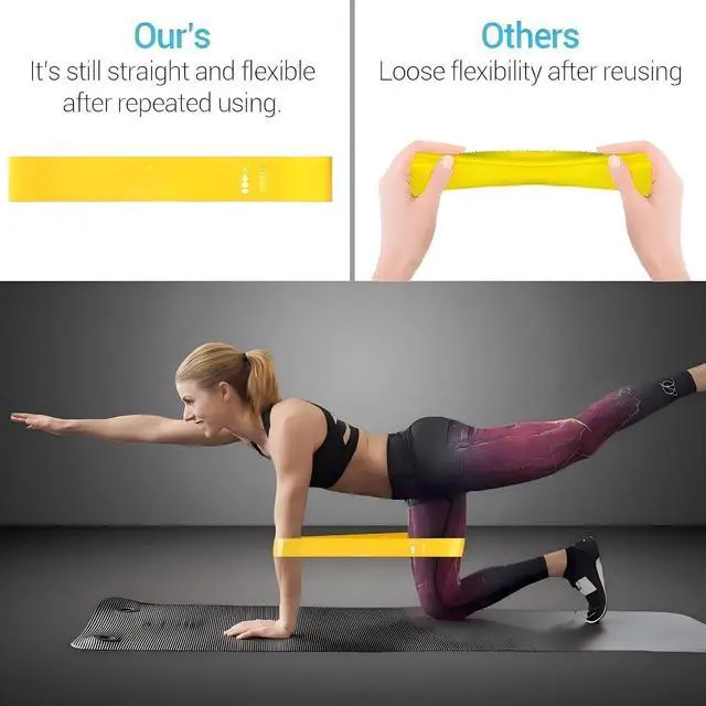 Alt view image 3 of 7 - Resistance Bands for Working Out 6 Pack Resistance Bands for Arms,Elastic Pilates Flexbands for Physical Therapy Yoga, Stretch Exercice Loop Bands for Booty Legs