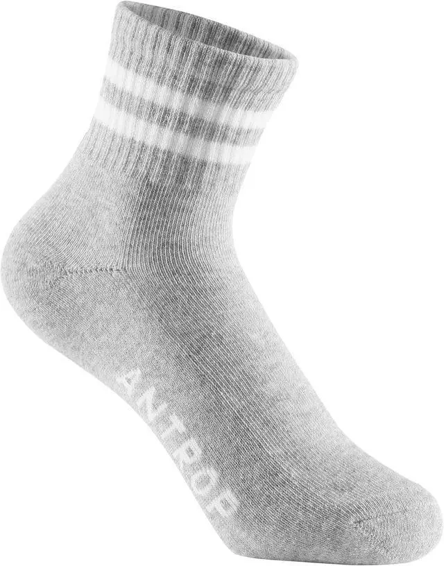 Alt view image 4 of 6 - Antrop WoMen Quarter Crew Cotton Heel Tab Athletic Running Cushion Socks