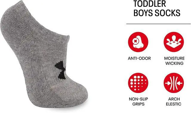 Alt view image 2 of 5 - Under Armour Boys' Multi Pack Low Cut Socks