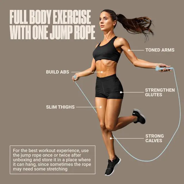 Alt view image 7 of 7 - SPORTBIT Adjustable Jump Rope for Fitness and Exercise | Fitness and Exercise, Cardio, Boxing, and Weight Loss, Speed Rope, Men & Women