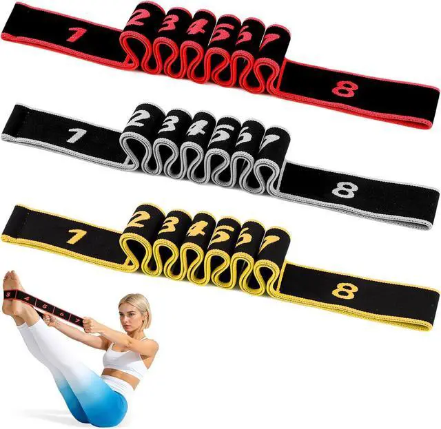 Main image of Resistance Bands, Figure 8 Exercise Bands for Women Men,25lb 8 Shaped Resistance Rubber Band for Arms, Back, Shoulder Stretch with Handles, Fullbody Yoga Pulling Rope