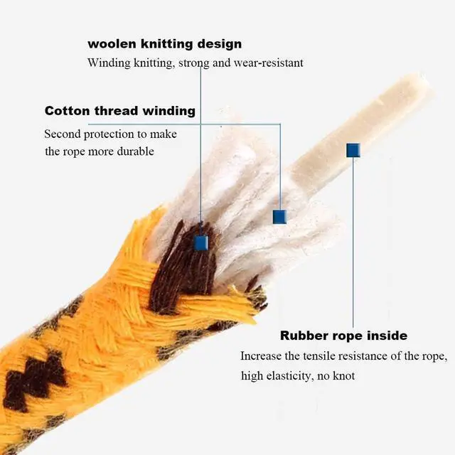 Alt view image 4 of 6 - Jump Rope for Kids Adjustable Length Cotton Rope with Wooden Handle for Boys and Girls Sport Fitness Exercise