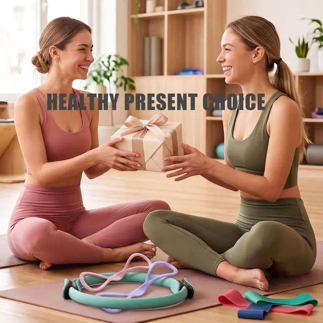 Alt view image 2 of 7 - Resistance Bands with Handles,Figure 8 Resistance Band Elastic Fitness Bands Exercise Band for Home Yoga Gym Workout