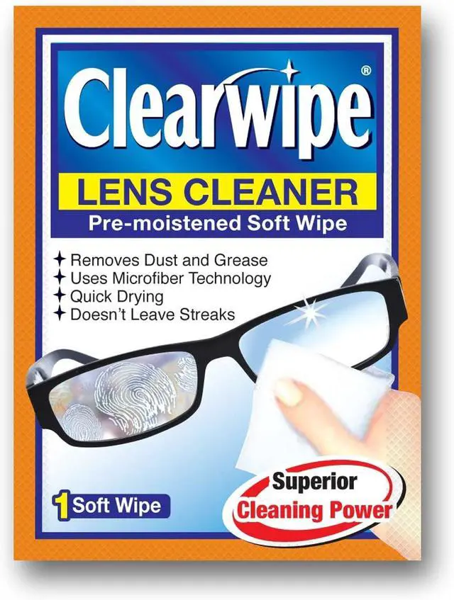Alt view image 2 of 7 - ClearWipe Microfiber Pre-Moistened Lens Wipes, Individual Packets, 40 Count | Pre-moistened soft wipes provide superior streak-free cleaning. Quick drying. Removes dust & grease. Residue & lint free.