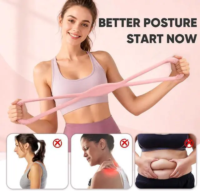 Alt view image 3 of 7 - Figure 8 Resistance Bands, Exercise Bands for Stretching, 1Pcs | Fit Arms, Shoulder, Leg & Back, Non-Slip Handles, Home Gym, Yoga & Physical Therapy - Toning, Posture Correction,Women & Men