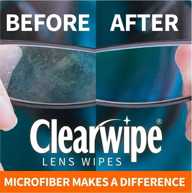 Alt view image 4 of 7 - ClearWipe Microfiber Pre-Moistened Lens Wipes, Individual Packets, 40 Count | Pre-moistened soft wipes provide superior streak-free cleaning. Quick drying. Removes dust & grease. Residue & lint free.