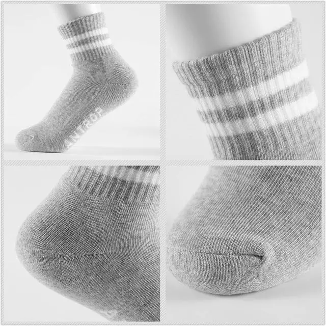 Alt view image 6 of 6 - Antrop WoMen Quarter Crew Cotton Heel Tab Athletic Running Cushion Socks
