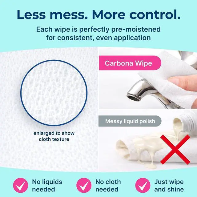 Alt view image 5 of 7 - Carbona Silver Wipes | Metal Cleaner & Polish | 12 Wipes, 1 Pack