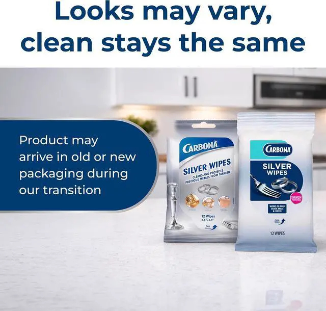 Alt view image 7 of 7 - Carbona Silver Wipes | Metal Cleaner & Polish | 12 Wipes, 1 Pack