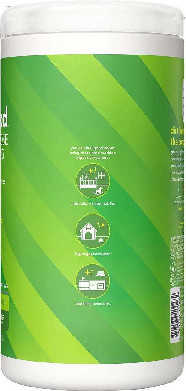 Alt view image 4 of 6 - Method Lime & Sea Salt All Purpose Cleaning Wipes, 70 CT