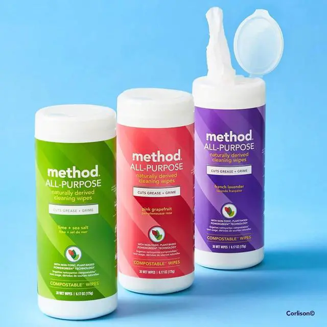 Alt view image 5 of 6 - Method Lime & Sea Salt All Purpose Cleaning Wipes, 70 CT