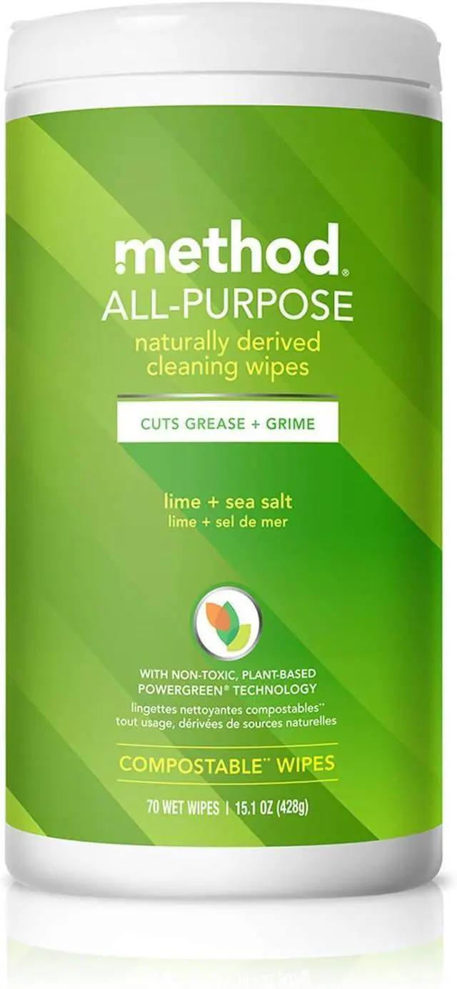Alt view image 6 of 6 - Method Lime & Sea Salt All Purpose Cleaning Wipes, 70 CT