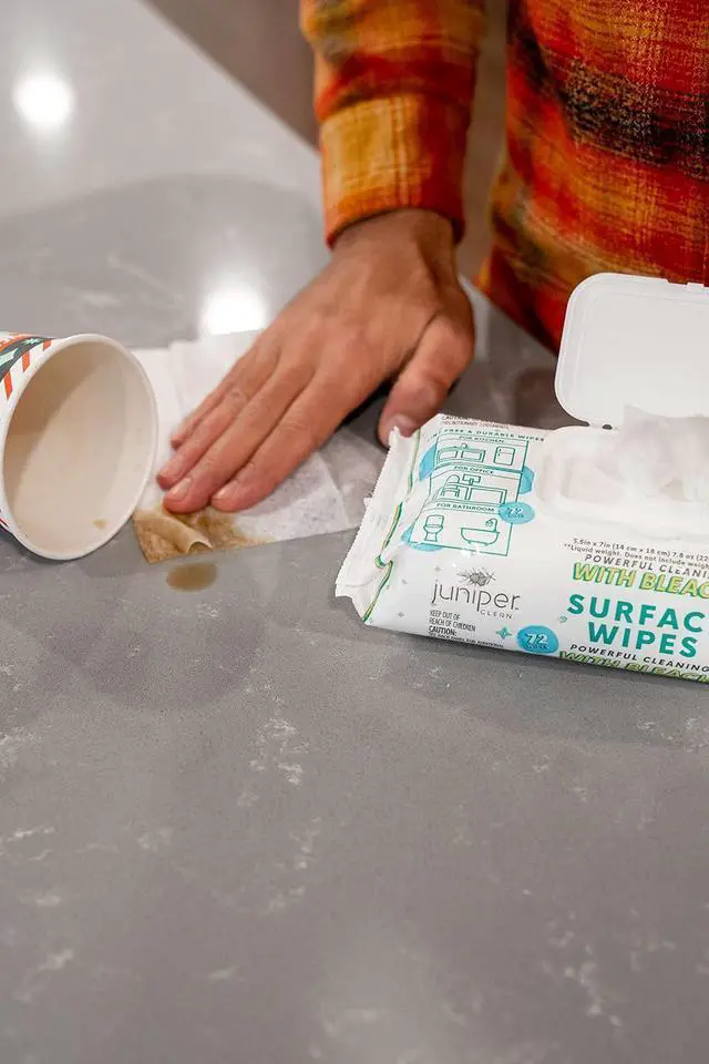 Alt view image 6 of 7 - Juniper CLEAN 1 Pack Surface Wipes with Bleach, All-Purpose Cleaner for Bathroom, Kitchen, Office, 72 Count Soft Flow, Fresh Scent, Lint Free & Durable
