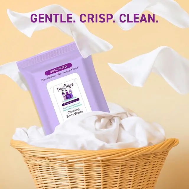 Alt view image 5 of 7 - Fairy Tales Daily Cleanse XL Wipes for Kids Extra Large Body Wipes, Gentle Disposable Washcloths, Unscented, Alcohol Free Cleansing Cloths - 20ct