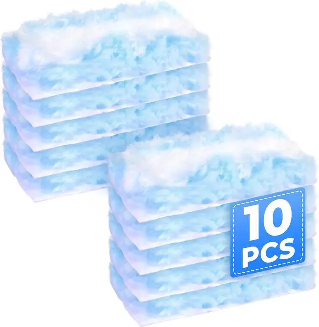 Main image of 10 Pack Duster Refills Compatible with Swiffer, Disposable Microfiber Replacement Heads for Multi-Surface Cleaning on Blinds, Furniture & Fans, Blue (No Handle) | For Blinds