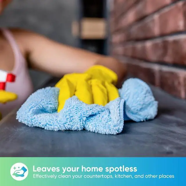 Alt view image 3 of 6 - HOMEXCEL Blue Microfiber Cleaning Cloth, Microfiber Towels for Car, 12 Pack | Lint Free Cleaning Rags for Household, Kitchen, Car Wash Towels for Detailing Drying, Scratch-Free, 11.5"X 11.5"