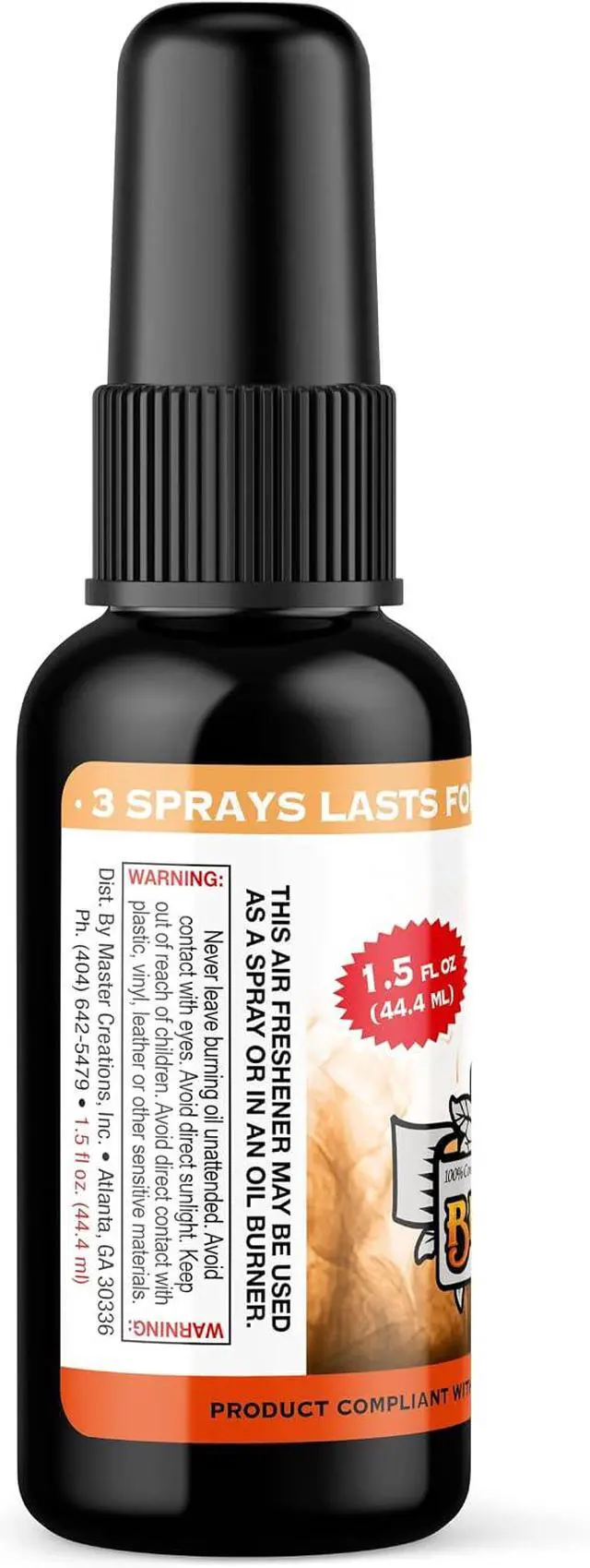 Alt view image 3 of 4 - BluntPower (Cantaloupe, 1 Pack) Concentrated Air Freshener for Room and Car Spray - Oil-Based Diffuser Spray Bottle - Long-Lasting Bathroom Spray, Car Freshener, & Odor Eliminator Spray