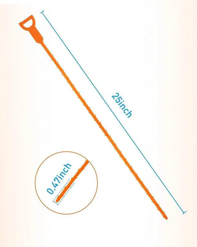 Alt view image 6 of 7 - 6 Pack 25 Inch Drain Snake Hair Clog Remover Tool, Flexible Sink Drain Cleaner for Shower, Bathtub, Bathroom Sink and Kitchen Sink, Reusable Drain Cleaning Tool for Hair Blockage Removal
