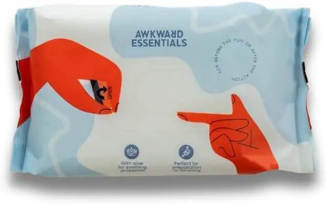 Main image of Awkward Essentials Clean AF Personal Hygiene Wipes with Aloe, 30 Count