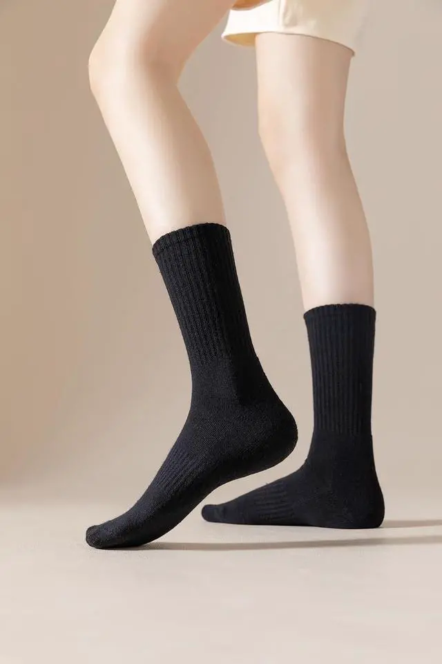 Alt view image 3 of 6 - Irisbear Cushion Crew Socks for Women Cotton Running Hiking Athletic Long Socks for Women 5 Pairs