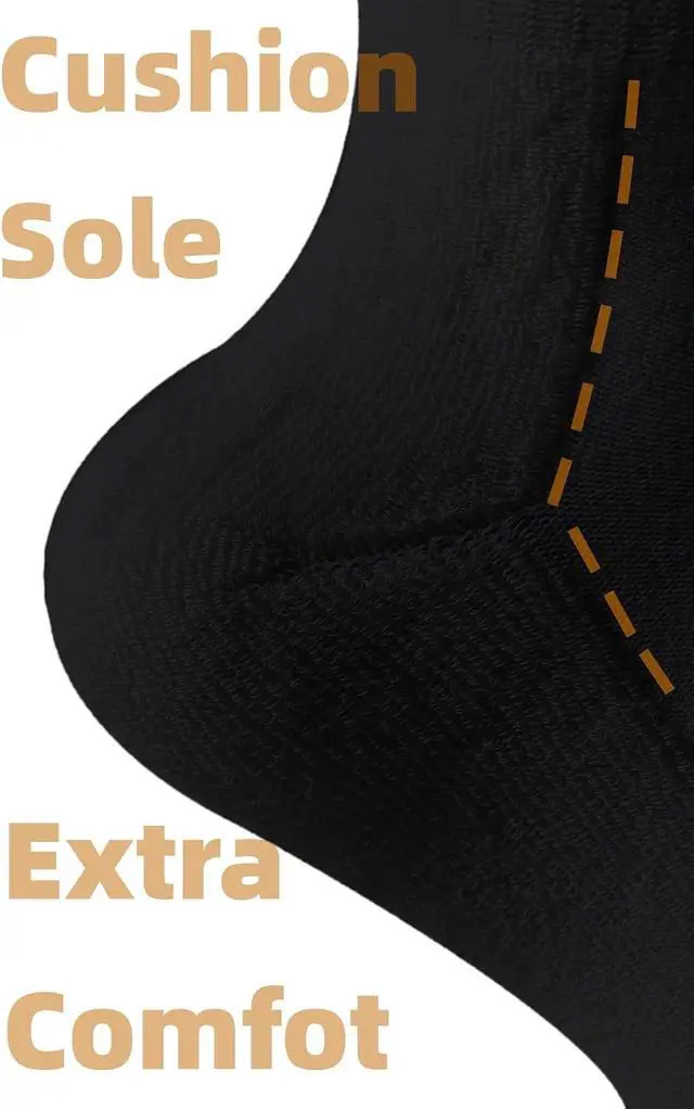 Alt view image 4 of 6 - Irisbear Cushion Crew Socks for Women Cotton Running Hiking Athletic Long Socks for Women 5 Pairs