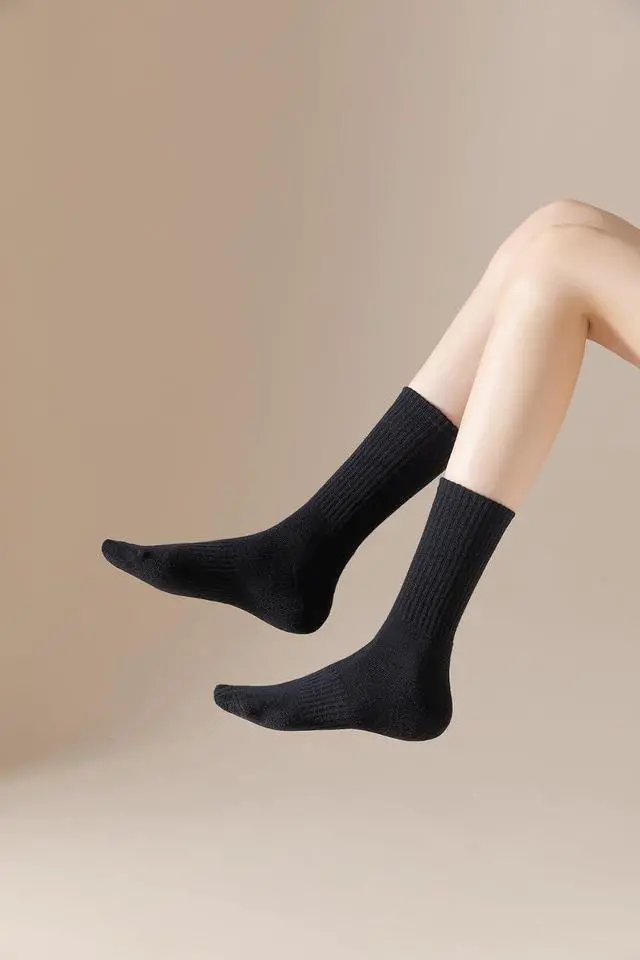 Alt view image 6 of 6 - Irisbear Cushion Crew Socks for Women Cotton Running Hiking Athletic Long Socks for Women 5 Pairs