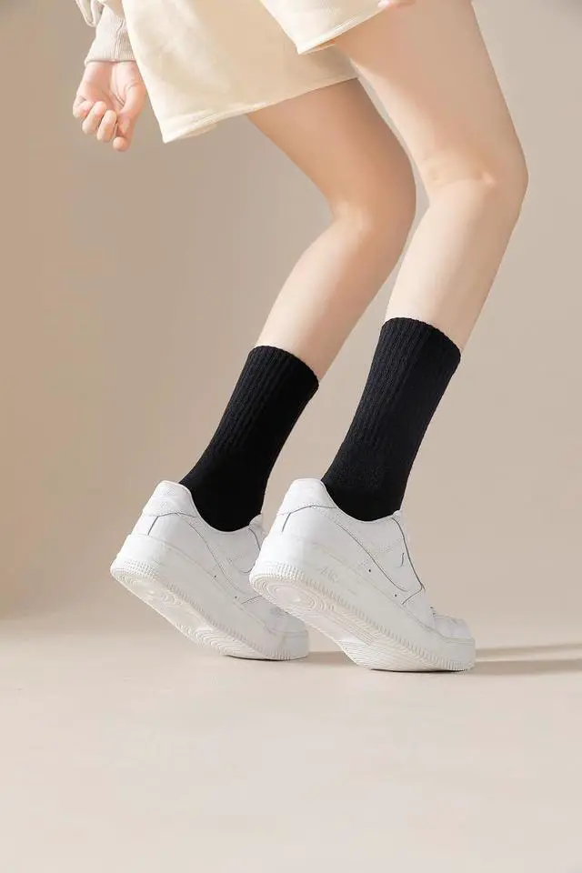 Alt view image 2 of 6 - Irisbear Cushion Crew Socks for Women Cotton Running Hiking Athletic Long Socks for Women 5 Pairs