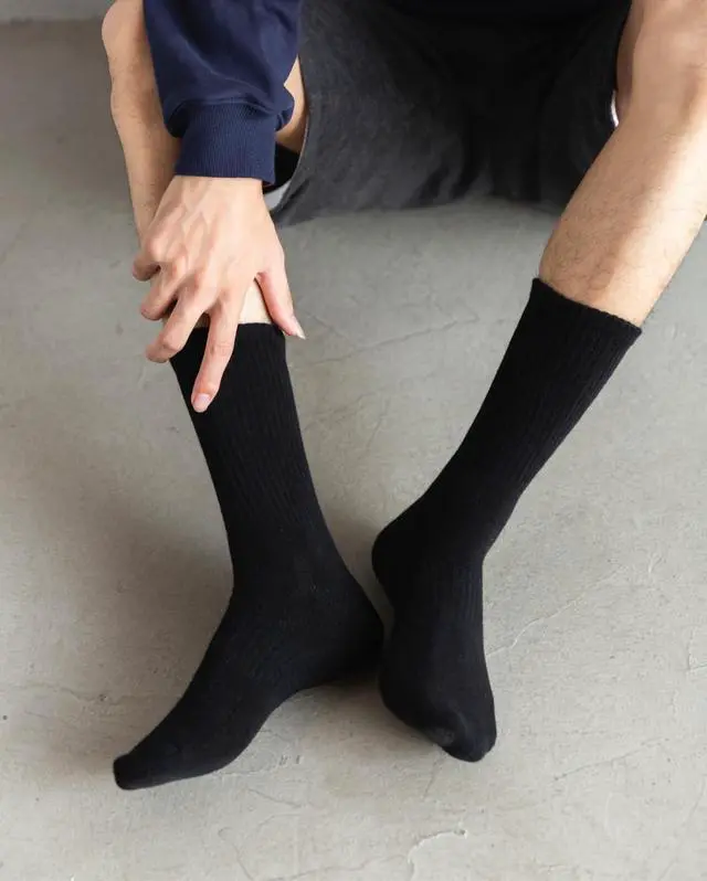 Alt view image 2 of 6 - Irisbear Mens Cotton Crew Socks Athletic Lightweight Workout Long Boot Socks 5 Pairs