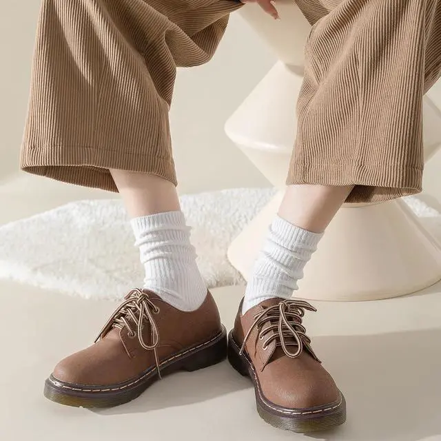 Alt view image 3 of 7 - Flydo 6 Pairs Crew Socks for Women Cute White Cotton Casual Soft Socks