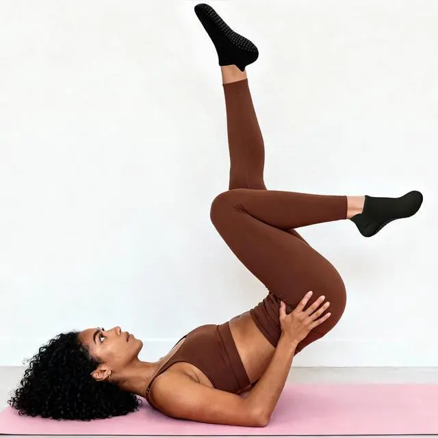 Alt view image 3 of 7 - 6 Pairs Pilates Socks for Women, Grip Yoga Crew Socks, Non Slip Grippy for Barre, Ballet, Dance & Hospital