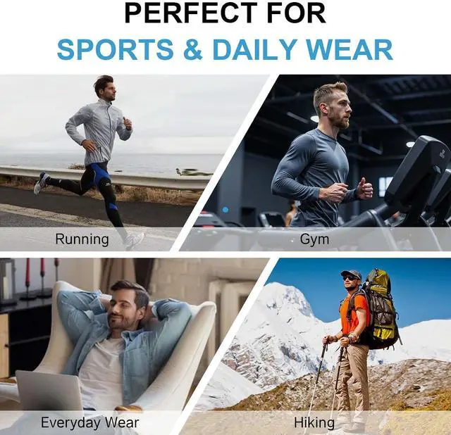 Alt view image 5 of 5 - Mens Crew Socks Cotton Athletic Cushioned Running Workout Gym Long Socks | 4 Pairs
