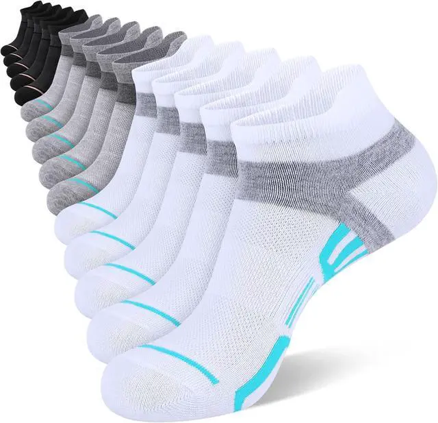 Main image of shnn 15 Pairs Womens Ankle Socks Lightweight Breathable Casual Low Cut Socks for Women With Heel Tab