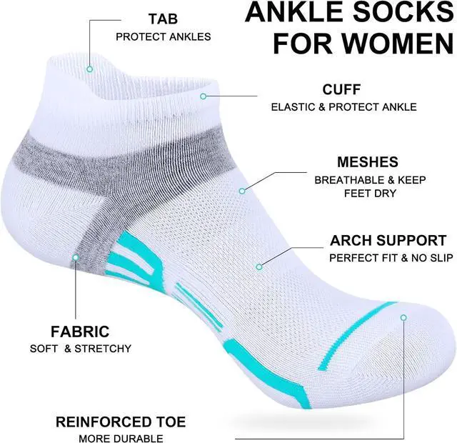 Alt view image 3 of 6 - shnn 15 Pairs Womens Ankle Socks Lightweight Breathable Casual Low Cut Socks for Women With Heel Tab