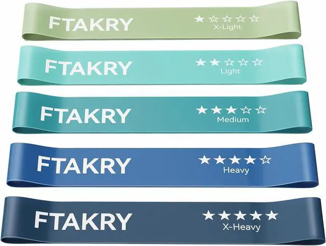 Main image of Resistance Bands for Working Out, Exercise Bands with 5 Resistance Levels, Natural Latex Resistance Bands Designed for Home Fitness, Strength Training and Flexibility Exercises