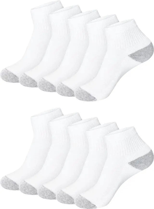 Main image of Hanes Women's Cushioned Athletic Ankle Socks (10-Pack)